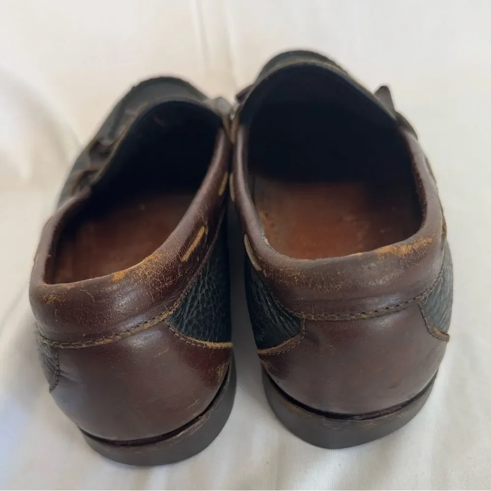 Allen Edmonds Size 8.5 D Nashua Tassel‎ Loafers Slip On Dress Shoes Black/Brown